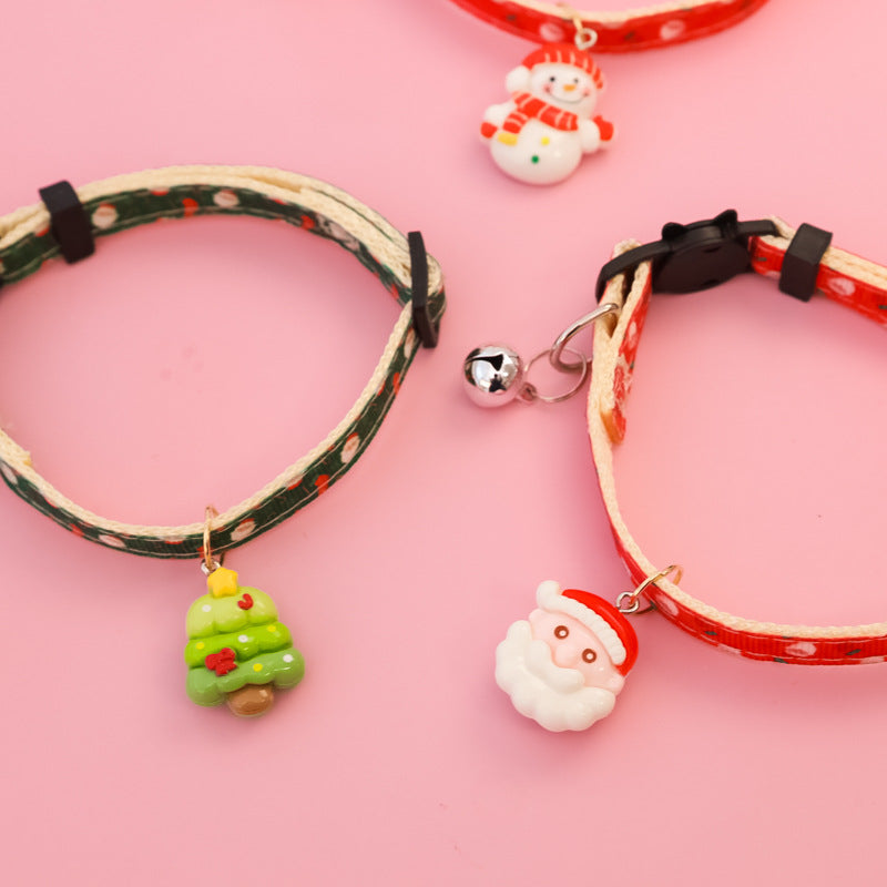 Christmas Holiday Pet Bow Ties, Collars, Dog Bows, Bells, Cat Necklaces, Anti-suffocation Safety Buckles