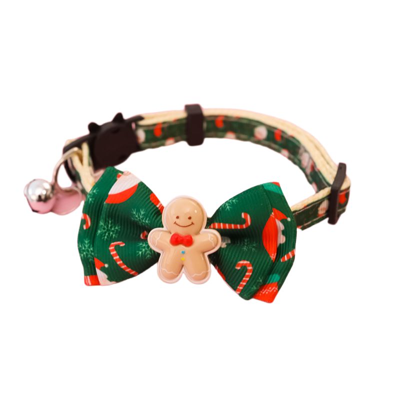 Christmas Holiday Pet Bow Ties, Collars, Dog Bows, Bells, Cat Necklaces, Anti-suffocation Safety Buckles