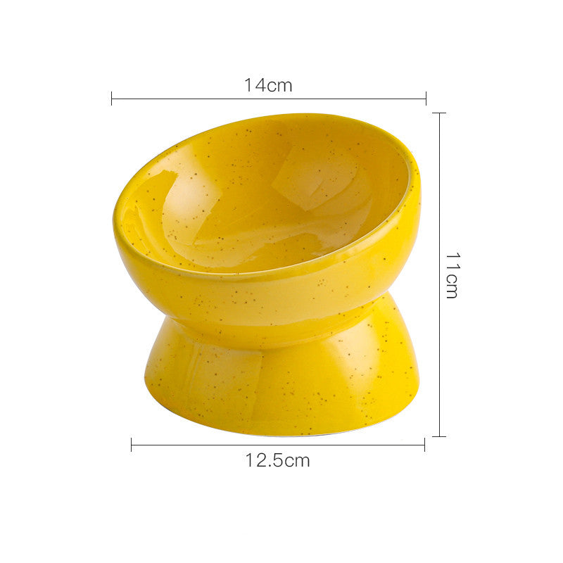 Pet Ceramic Neck Guard Cat Bowl