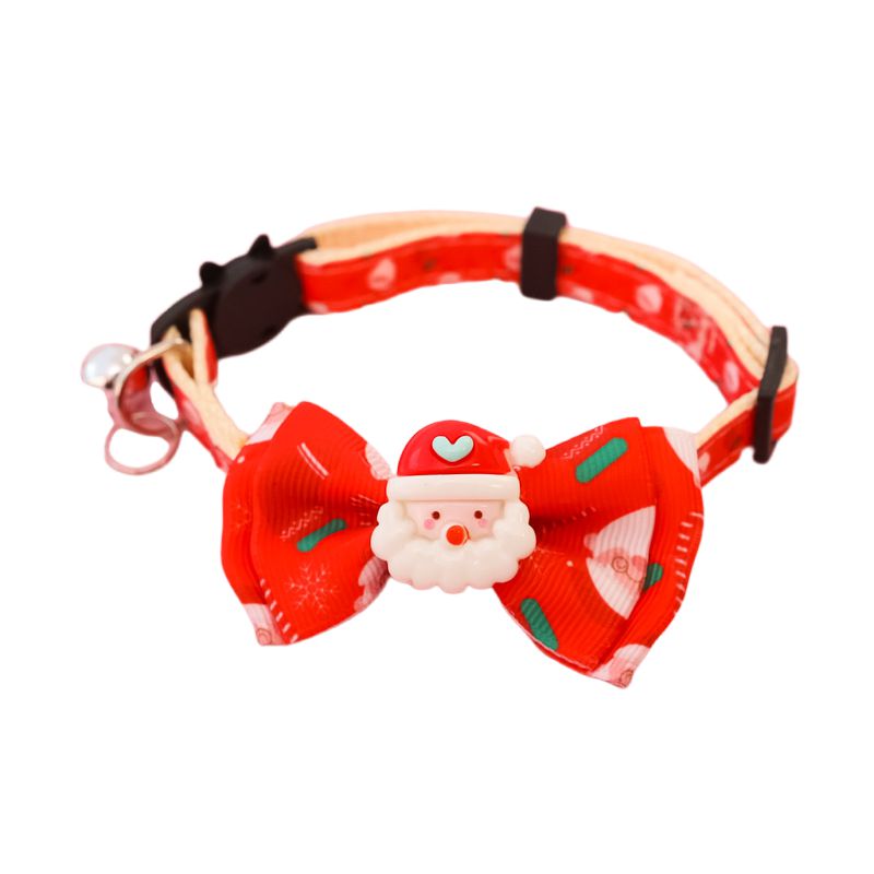 Christmas Holiday Pet Bow Ties, Collars, Dog Bows, Bells, Cat Necklaces, Anti-suffocation Safety Buckles